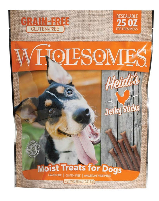 Wholesomes Heidi's Chicken Grain Free Jerky Sticks Moist Dog Treats 1ea/25 oz