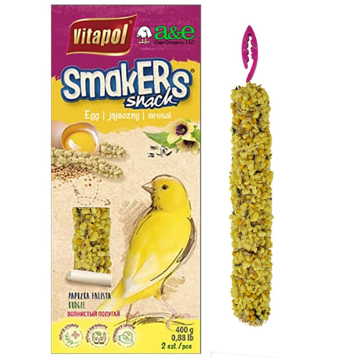 A & E Cages Smakers Snack Egg Treat Stick for Canaries 1ea/1.76 oz, 2 ct