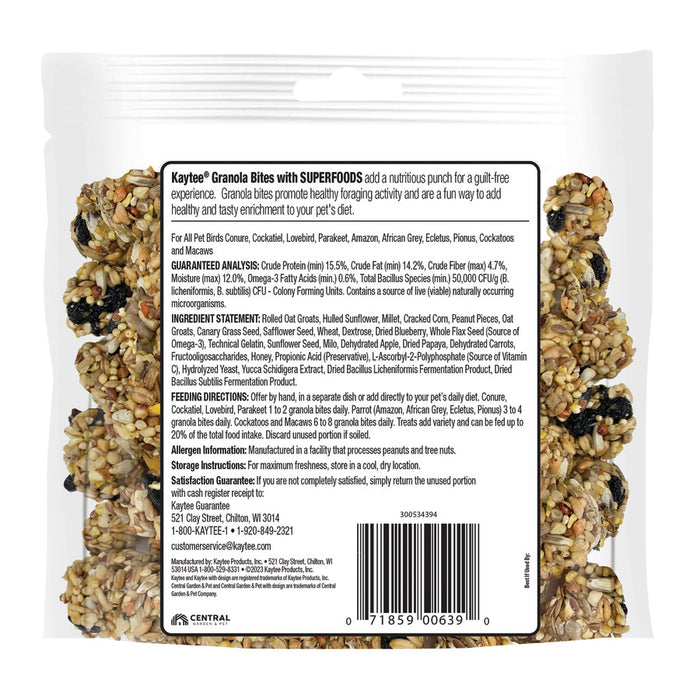 Kaytee Granola Bites Blueberry and Flax 1ea