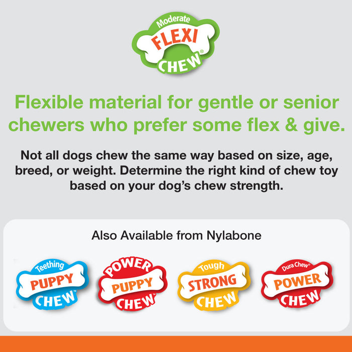 Nylabone Moderate Chew FlexiChew Dental Chew Toy 1ea/XS - Up To 15 lb