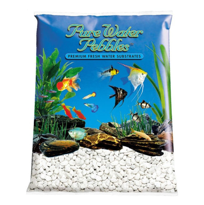 Pure Water Pebbles Premium Fresh Water Frosted Aquarium Gravel Platinum White, 1ea/5 lb