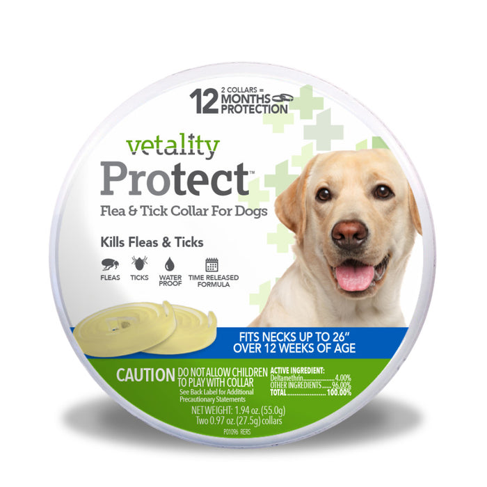 Vetality Protect Flea & Tick Dog Collar 1ea/2 pk