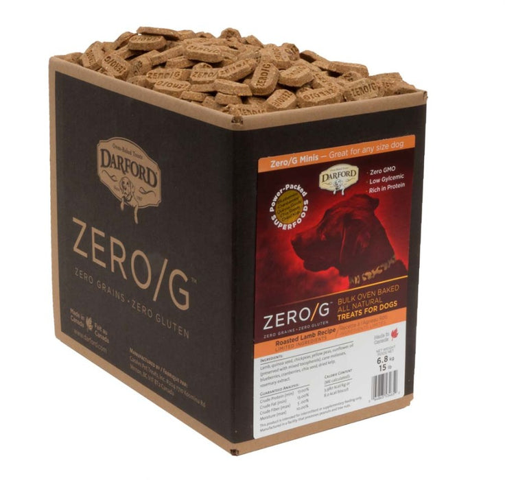 Darford Zero/G MINIS Oven Baked Dog Treats Roasted Lamb Recipe Mini, Roasted Lamb Recipe, 1ea/15 lb