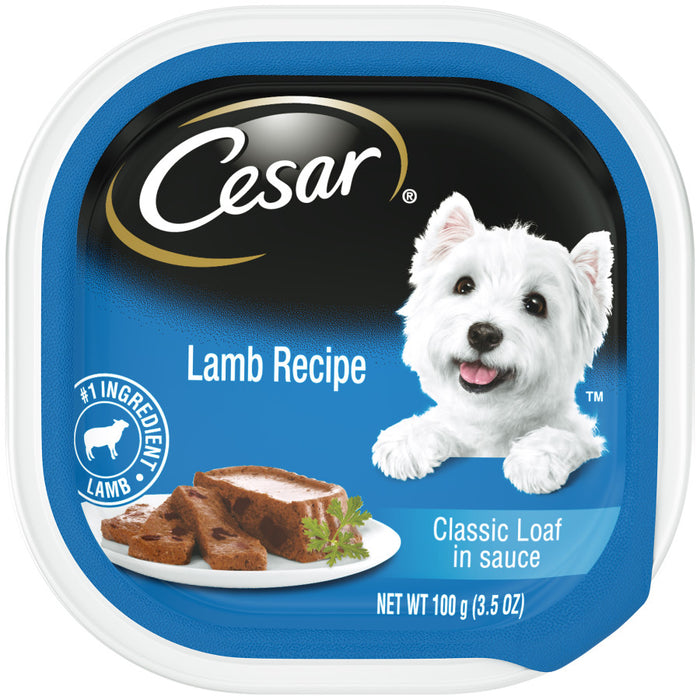 Cesar Classic Loaf in Sauce Adult Wet Dog Food Lamb, 24ea/3.5 oz, 24 pk