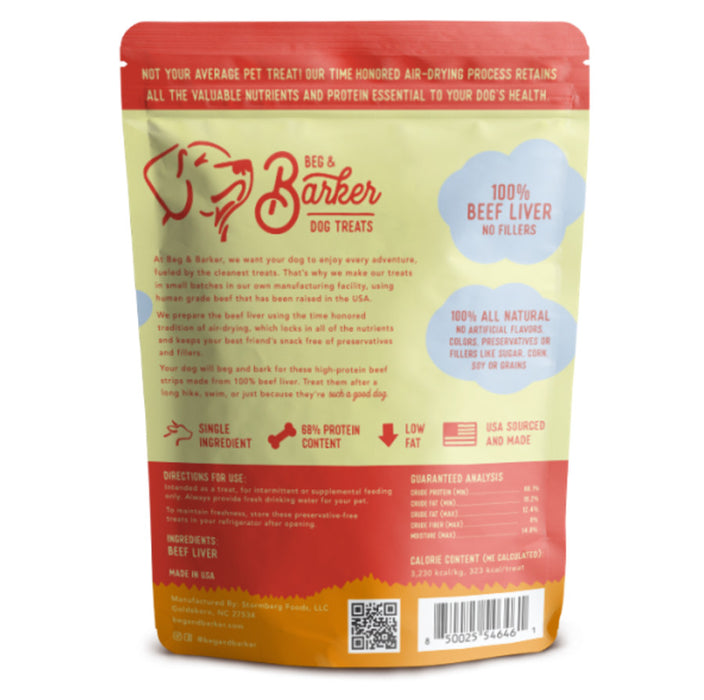 Beg & Barker Beef Liver Strip Dog Treats 1ea/4 oz