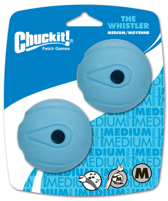 Chuckit! The Whistler Ball Dog Toy Assorted, 1ea/2 pk, MD