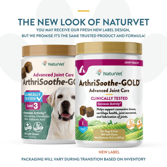 NaturVet ArthriSoothe Gold Level 3 Soft Chew 1ea/180 Chews