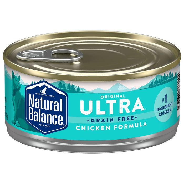 Natural Balance Pet Foods Original Ultra Grain Free Adult Wet Cat Food Chicken, 24ea/5.5 oz