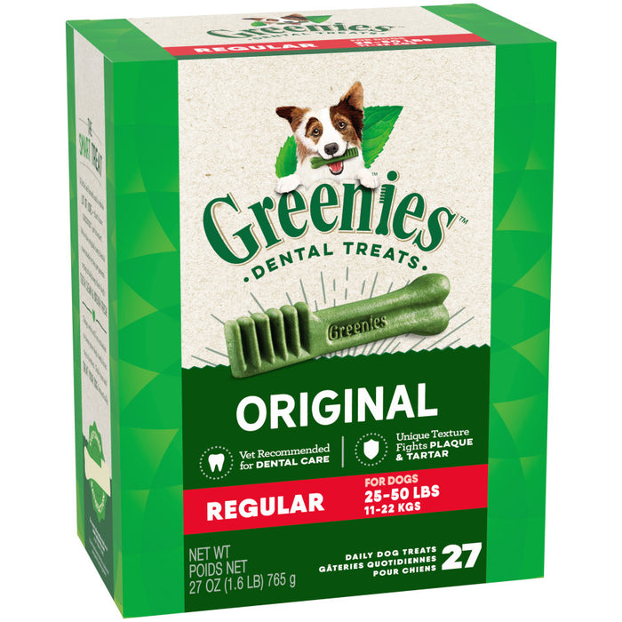 Greenies Dog Dental Treats Original, 1ea/27 oz, 27 ct, Regular