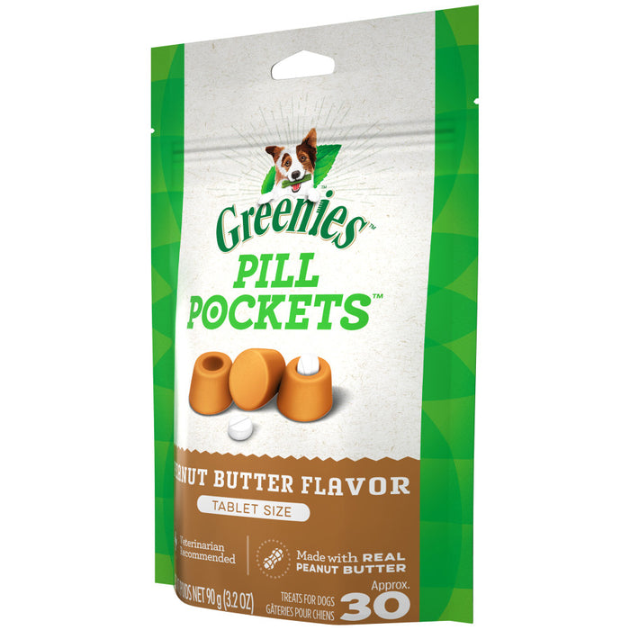 Greenies Pill Pockets for Tablets Peanut Butter, 1ea/30 ct, 3.2 oz