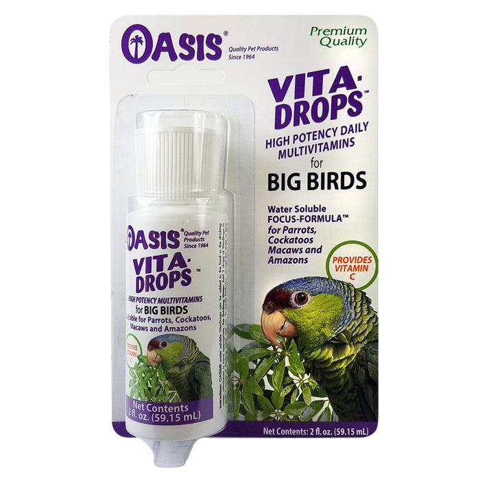 Oasis Vita Drops Multivitamin Supplement for Big Birds 1ea/2 fl oz