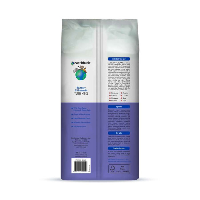 Earthbath Tushy Wipes, Rosemary & Chamomile 1ea/72 ct