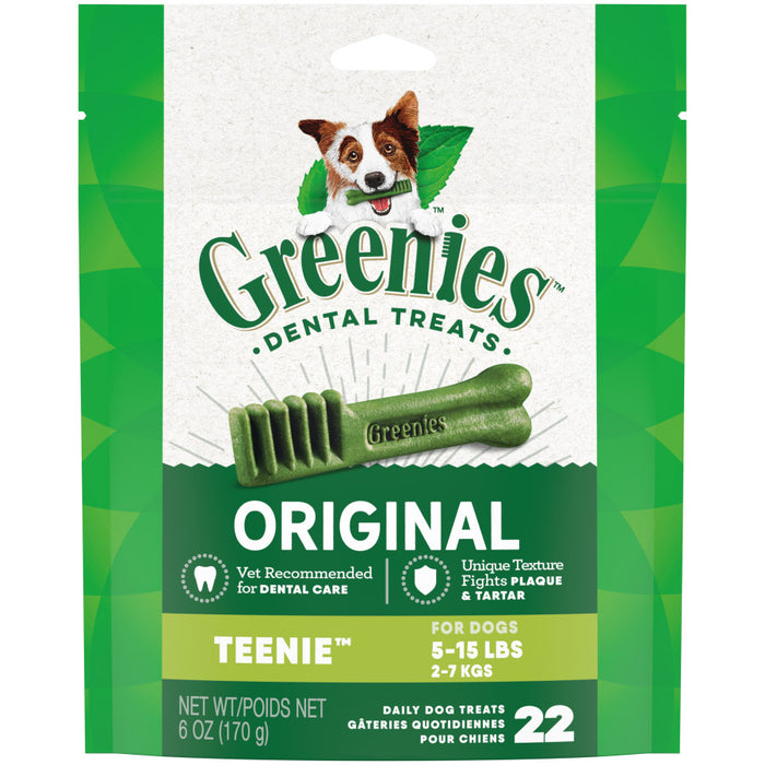 Greenies Dog Dental Treats Original, 1ea/6 oz, 22 ct, Teenie