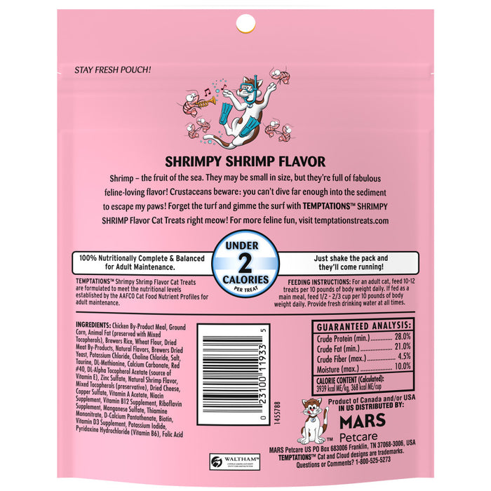 Temptations Classics Crunchy & Soft Adult Cat Treats Shrimpy Shrimp, 1ea/6.3 oz