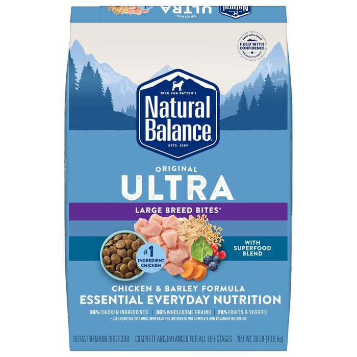 Natural Balance Pet Foods Ultra Large Breed Bites Dry Dog Food Chicken, 1ea/30 lb