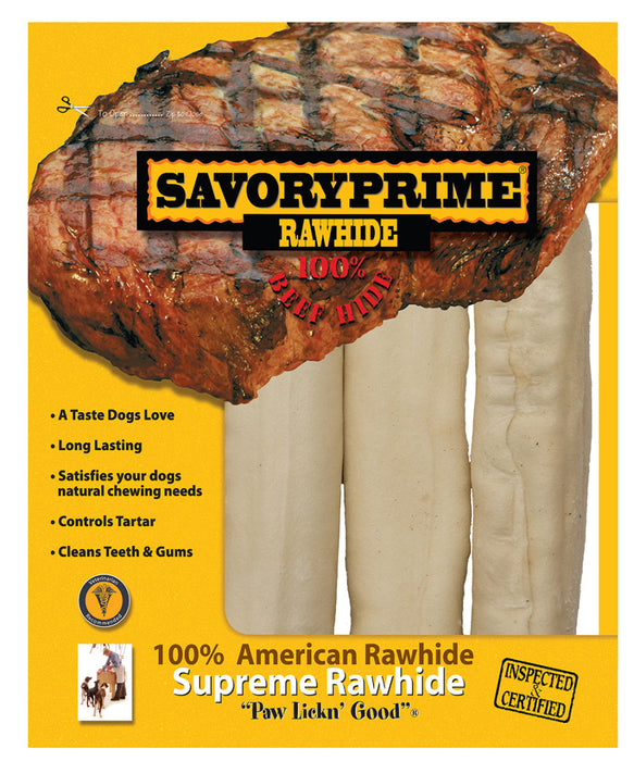 Savory Prime Supreme Rawhide Retriever Roll Natural, 1ea/6-7 in, 3 pk