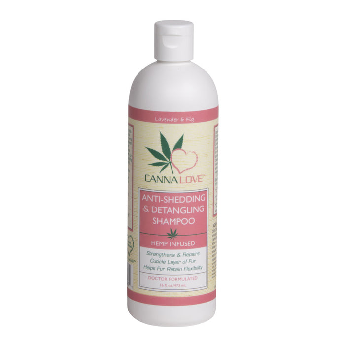 CannaLove Anti-Shedding & Detangling Hemp Infused Dog Shampoo 1ea/16 fl oz