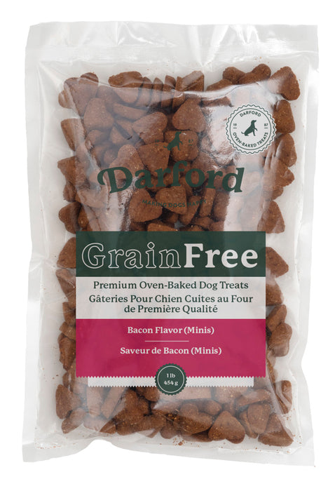 Darford Grain Free Oven Baked Dog Biscuits Mini, Bacon, 9ea/1 lb