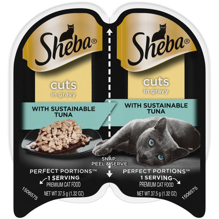 Sheba Perfect Portions Cuts in Gravy Wet Cat Food Signature Tuna, 3ea/2.6 oz