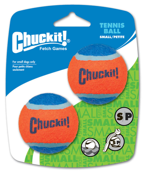 Chuckit! Tennis Ball Dog Toy Shrink Sleeve Blue/Orange, 1ea/SM, 2 pk