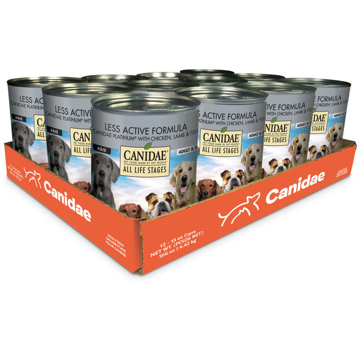 CANIDAE All Life Stages Less Active Wet Dog Food Chicken, Lamb & Fish, 12ea/13 oz