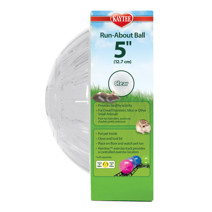 Kaytee Run-About Mini Exercise Ball Clear, 1ea/5 in