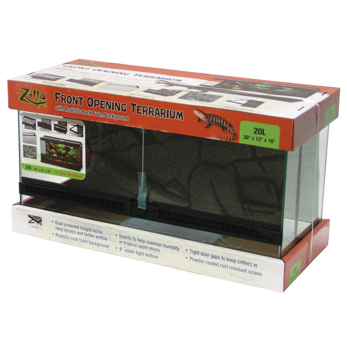 Zilla Front Opening Terrariums 1ea/30 X 12 X 16 in