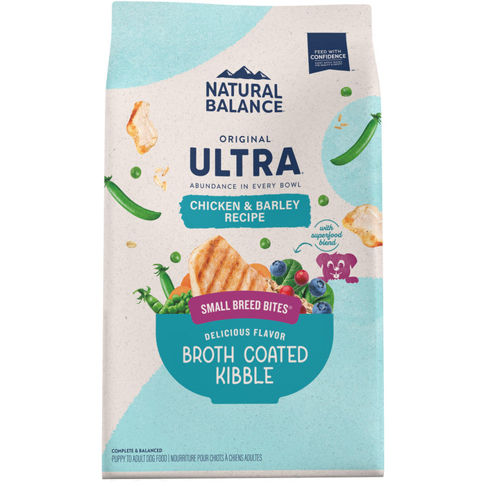 Natural Balance Pet Foods Ultra Broth Coated Small Breed Dry Dog Food Chicken & Barley, 1ea/4 lb