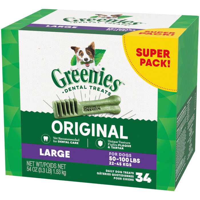 Greenies Dog Dental Treats Original, 1ea/54 oz, 34 ct, Large