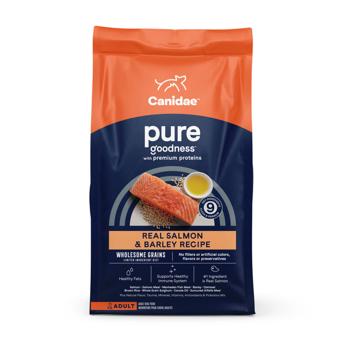 CANIDAE PURE Goodness w/Wholesome Grains Dry Dog Food Salmon & Barley, 1ea/22 lb