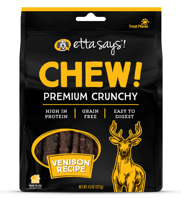 Etta Says! Premium Crunchy Venison Chew Dog Treats Venison, 1ea/4.5 oz