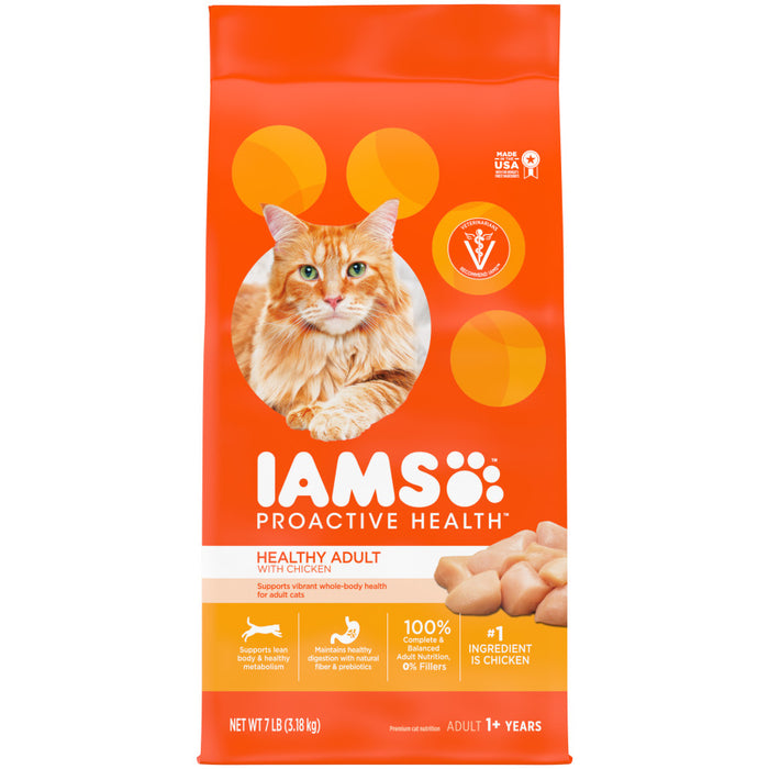 IAMS Proactive Health Adult Dry Cat Food Chicken, 1ea/7 lb