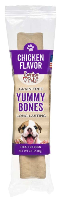 Loving Pets Yummy Bone Flavor Filled Dog Treat Chicken, 15ea/2.8 oz