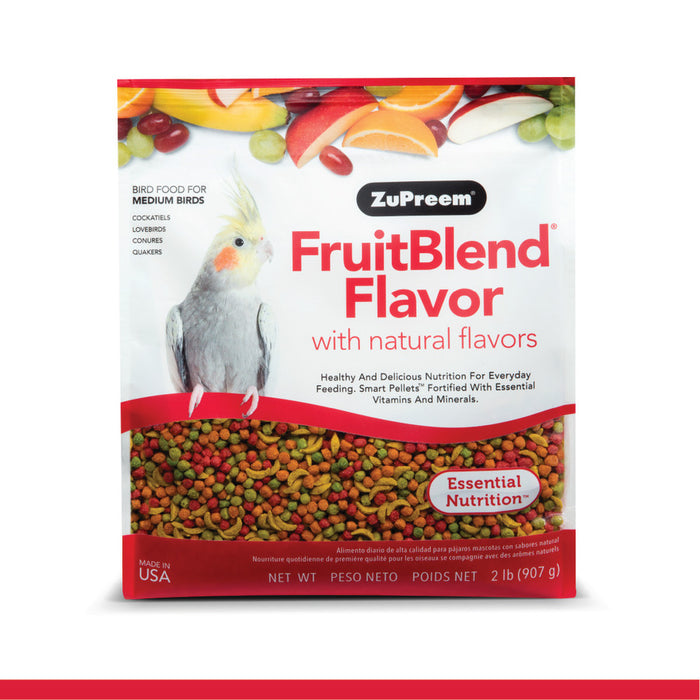 ZuPreem FruitBlend Bird Food Medium Birds, 1ea/2 lb