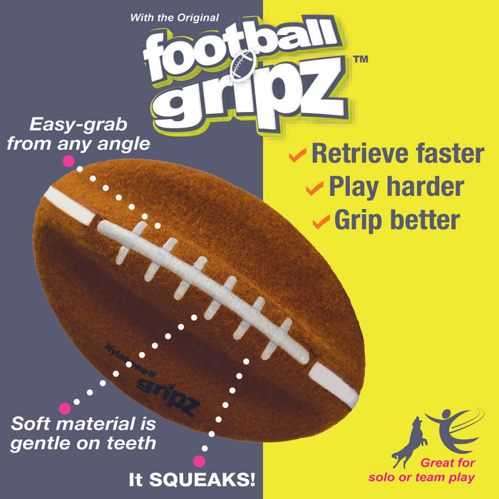 Nylabone Power Play Dog Football Gripz 1ea/Medium