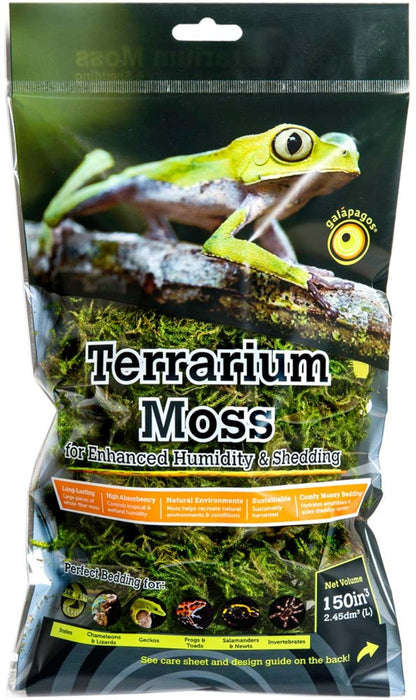 Galapagos 5-Star Terrarium Sphagnum Moss Snake Bedding Substrate Fresh Green, 1ea/2.6 qt, Mini