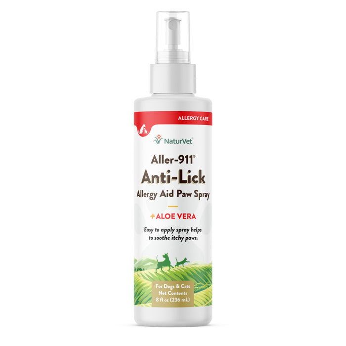 NaturVet Aller-911 Anti-Lick Allergy Aid Paw Spray 1ea/8 oz