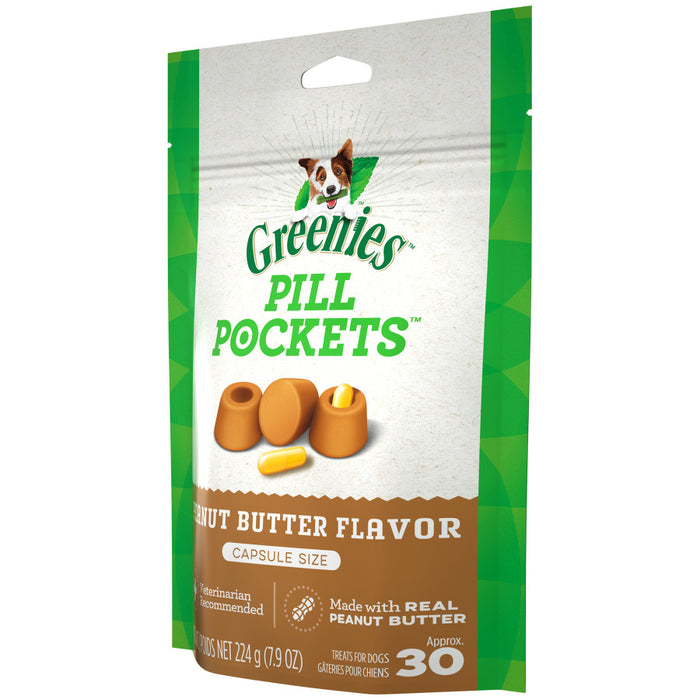 Greenies Pill Pockets for Capsules Peanut Butter, 1ea/30 ct, 7.9 oz