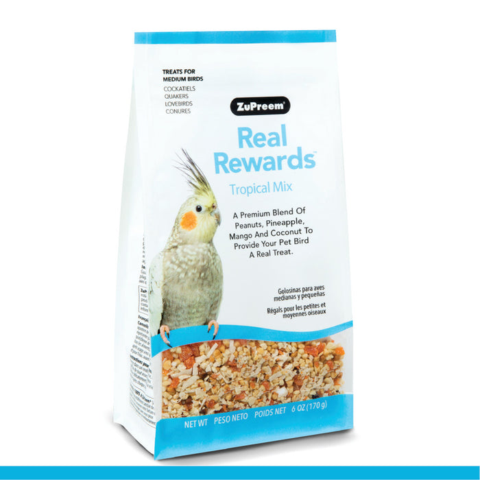 ZuPreem Real Rewards Tropical Mix Bird Treats Medium Birds, 1ea/6 oz