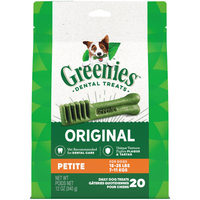 Greenies Dog Dental Treats Original, 1ea/12 oz, 20 ct, Petite