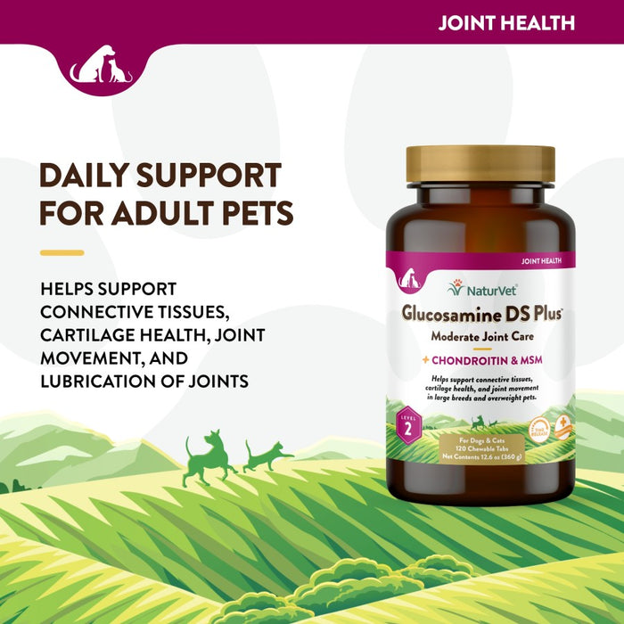 NaturVet Glucosamine-DS Plus Level 2 Time Release Tablets 1ea/120 ct