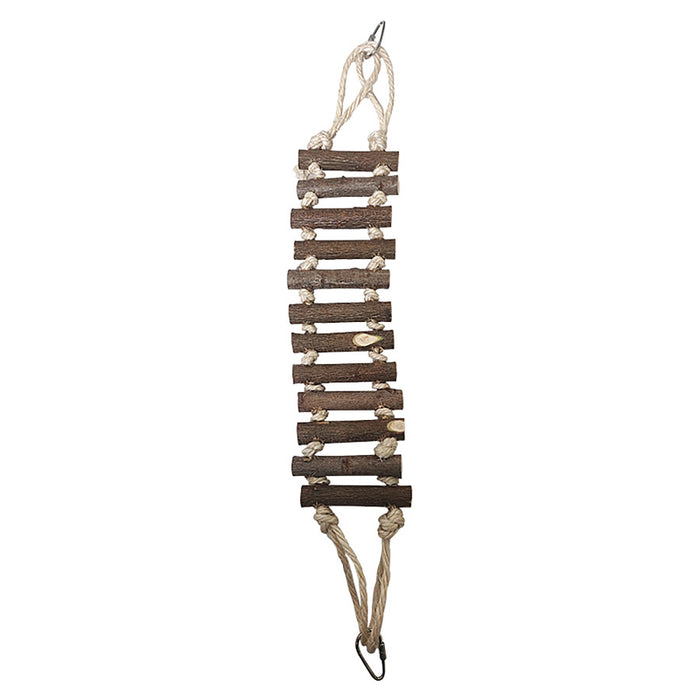 A & E Cages Natural Wood Rope Ladder 1ea/SM