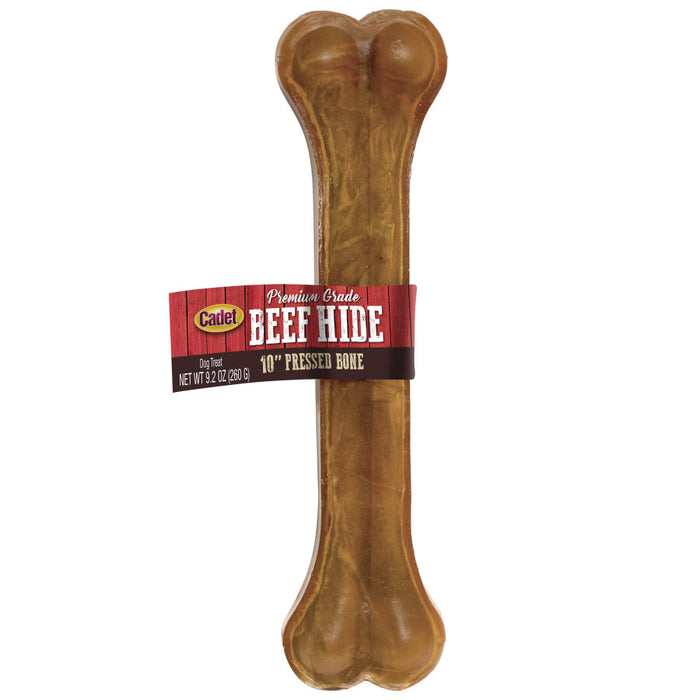 Cadet Premium Grade Pressed Beef Hide Bones 1ea/10 in, 1 pk