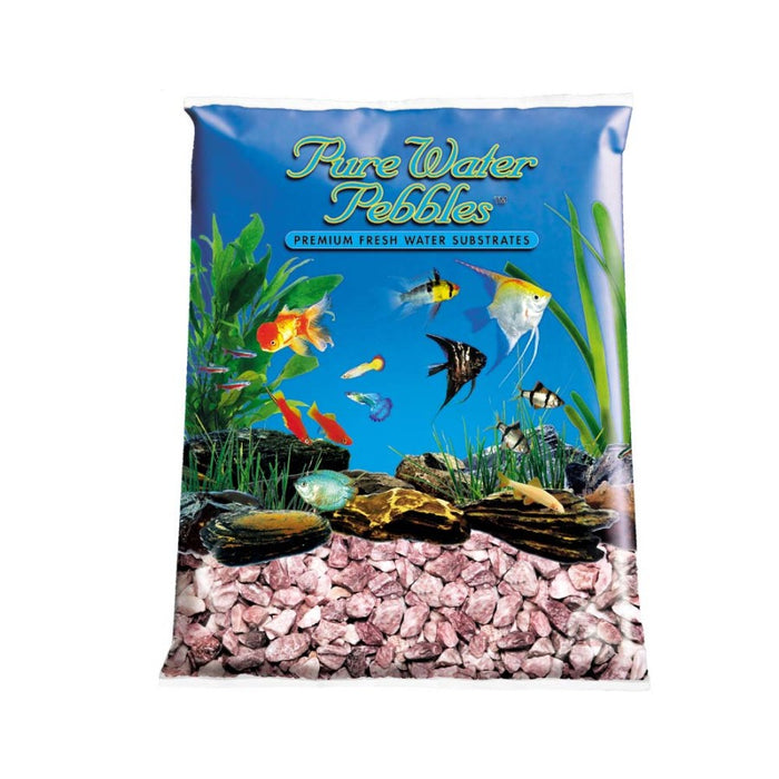 Pure Water Pebbles Premium Fresh Water Natural Aquarium Gravel White Rose, 1ea/5 lb