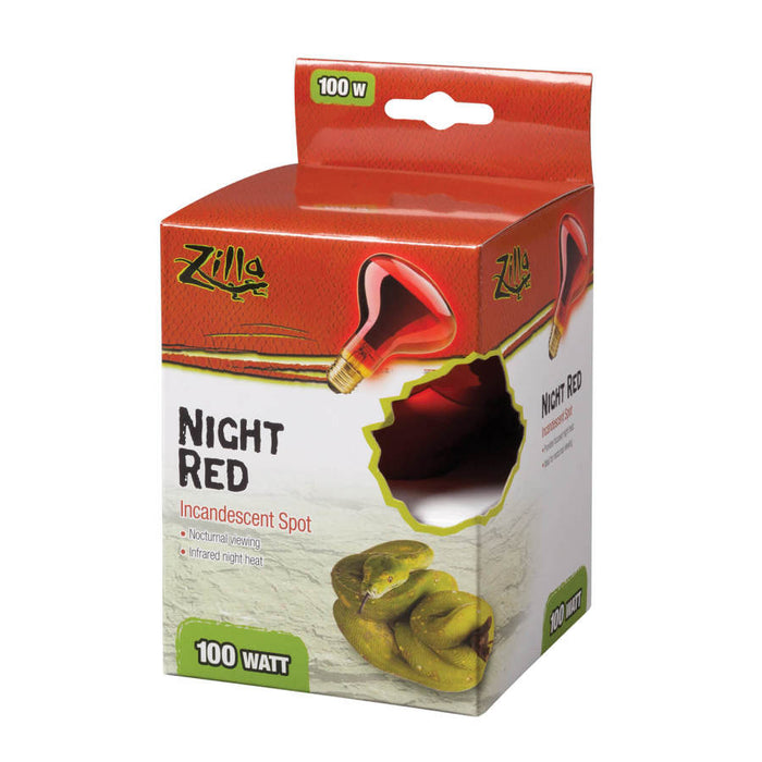 Zilla Incandescent Spot Bulbs Night Red, 1ea/100 W