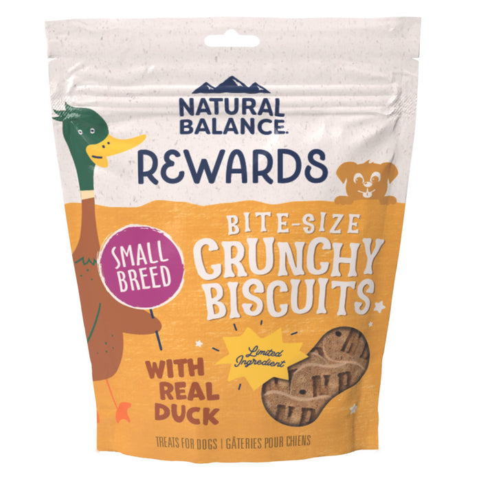 Natural Balance Pet Foods Rewards Bite-Size Crunchy Biscuits Small Breed Dog Treats Duck & Potato, 1ea/8 oz