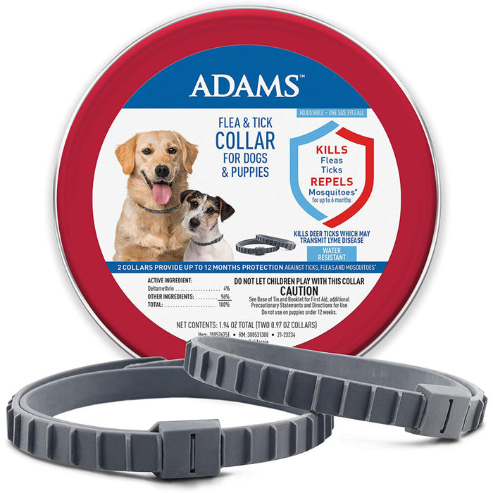 Adams Flea & Tick Collar for Dogs & Puppies 1ea/2 pk