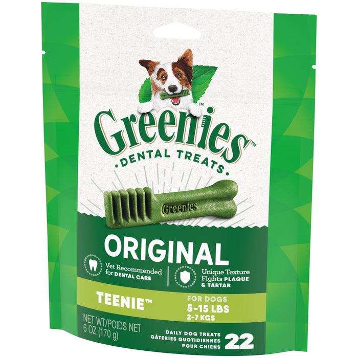 Greenies Dog Dental Treats Original, 1ea/6 oz, 22 ct, Teenie