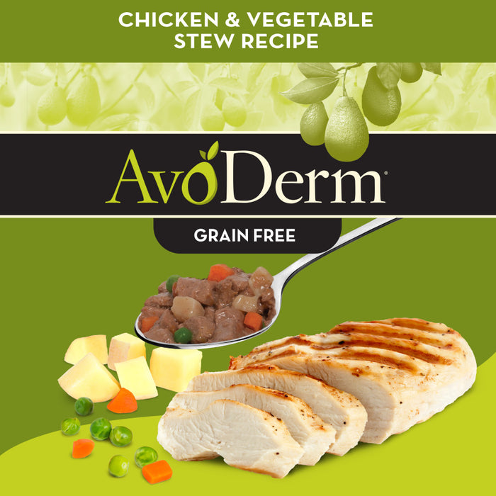 AvoDerm Natural Grain Free Chicken & Vegetable Stew Recipe Wet Dog Food 12ea/12.5 oz