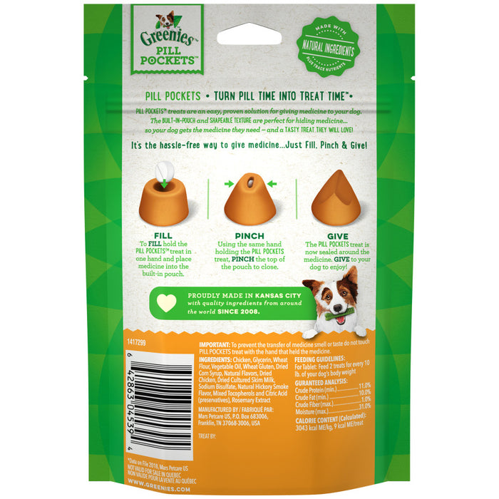 Greenies Pill Pockets for Tablets Chicken, 1ea/30 ct, 3.2 oz